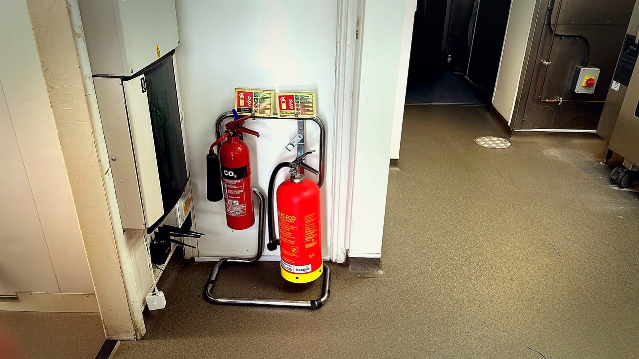 Fire extinguisher point